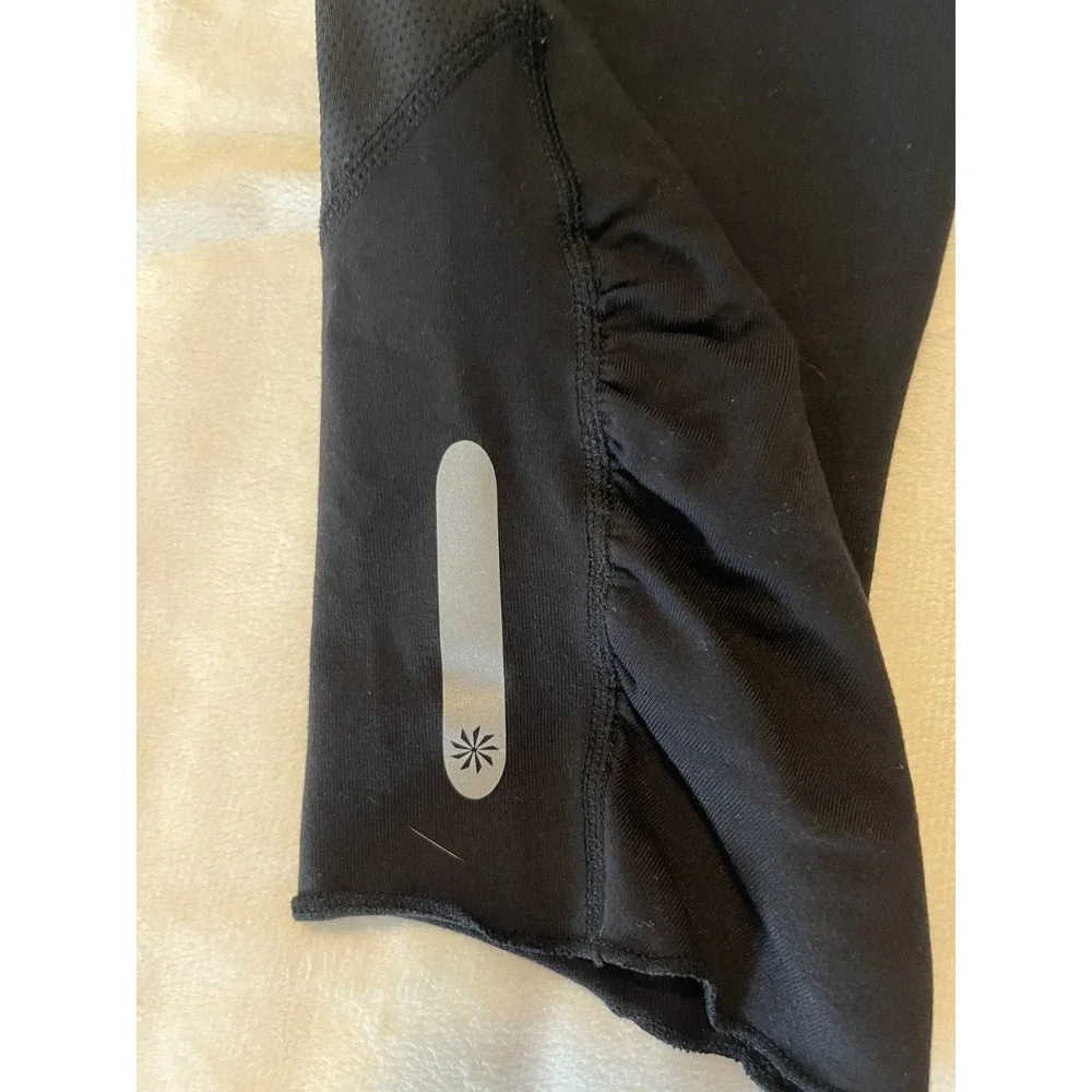 Athleta Elation‎ 2 In 1 Skirt Cropped Leggings Workout Black Size Small
